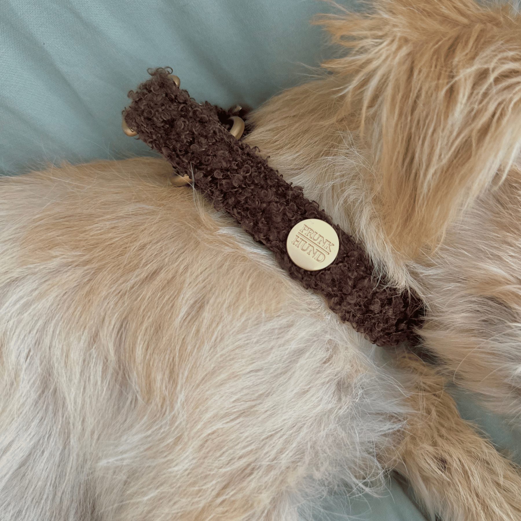 Zugstopp Halsband TEDDY mocca