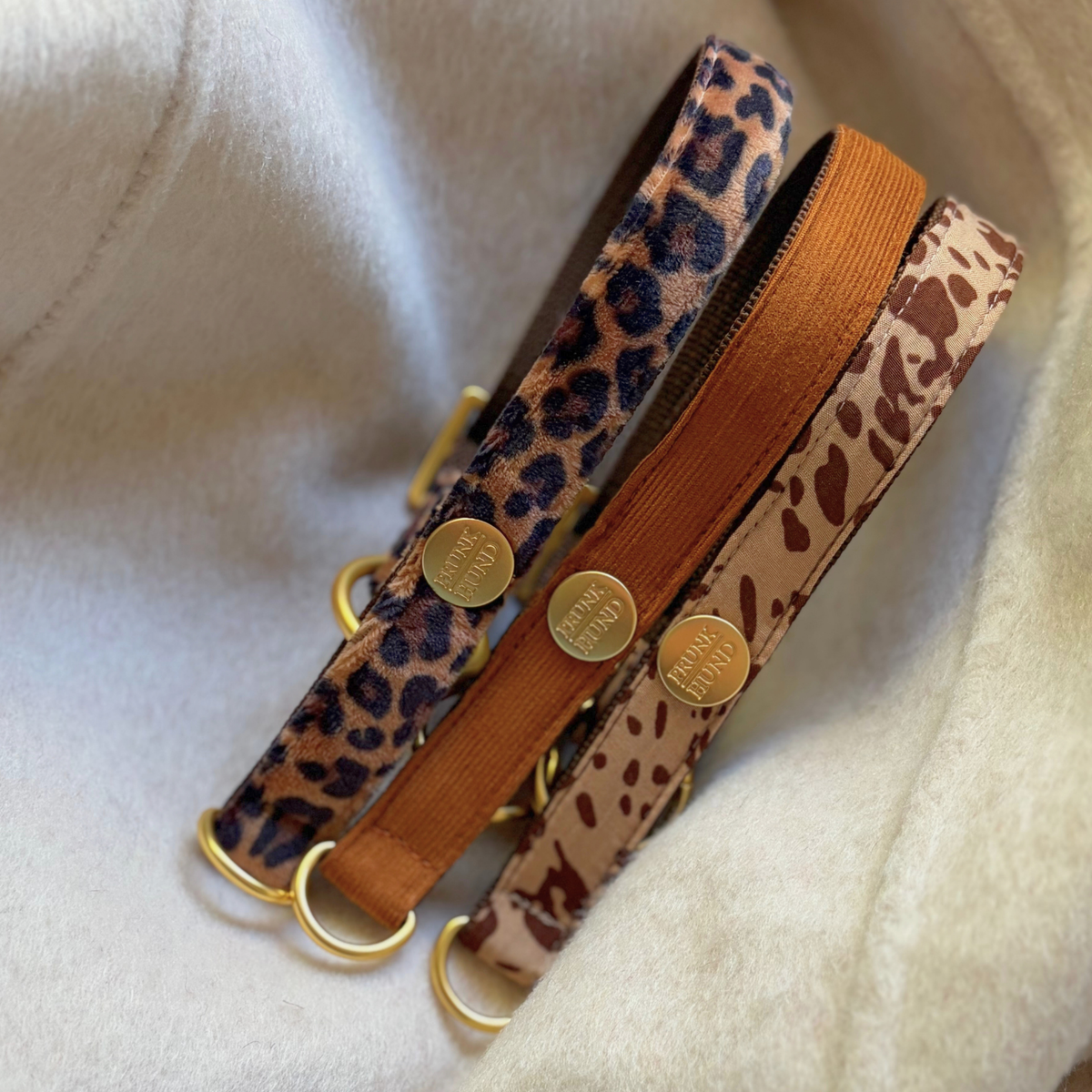Zugstopp Halsband COGNAC