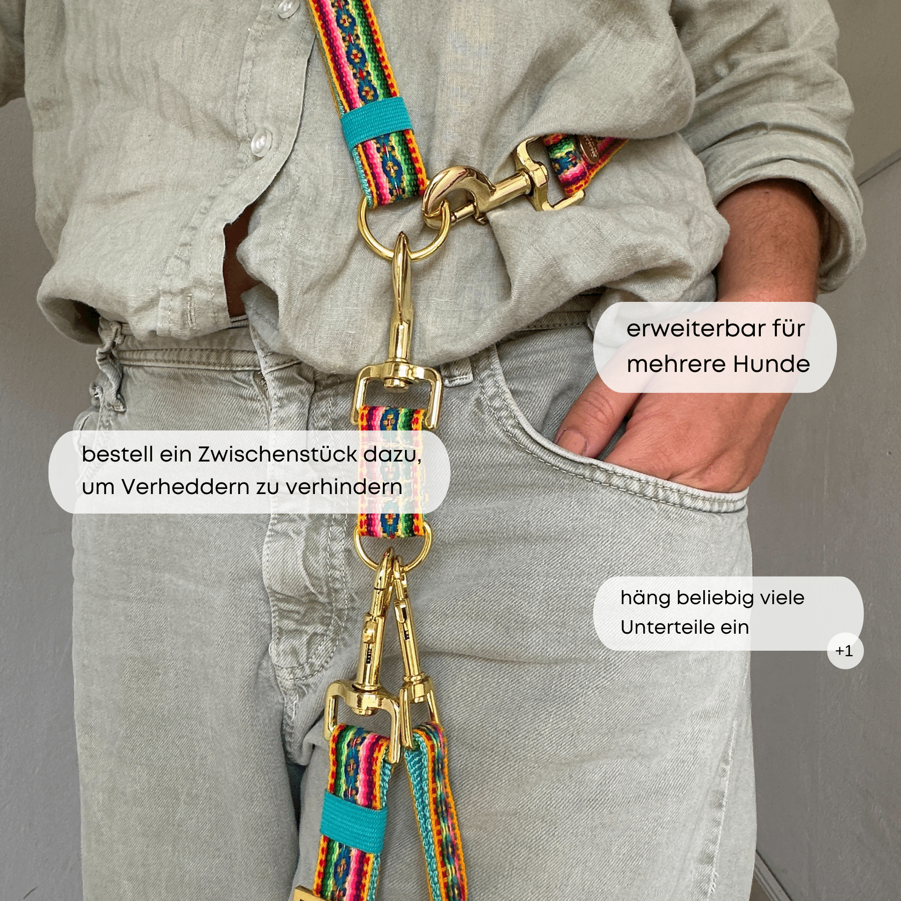 ESSENTIAL additional leash IBIZA yellow