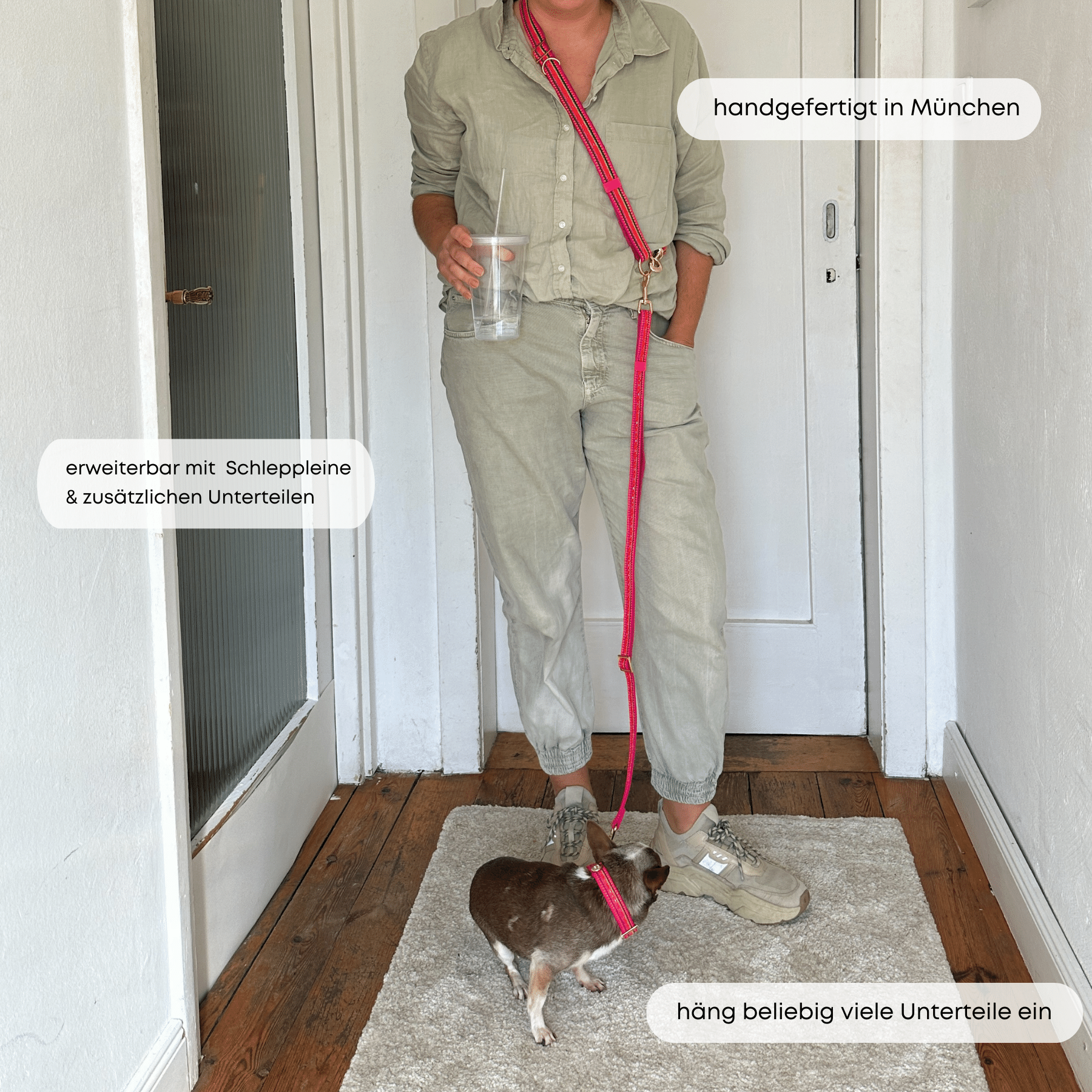 ESSENTIAL leash IBIZA pink
