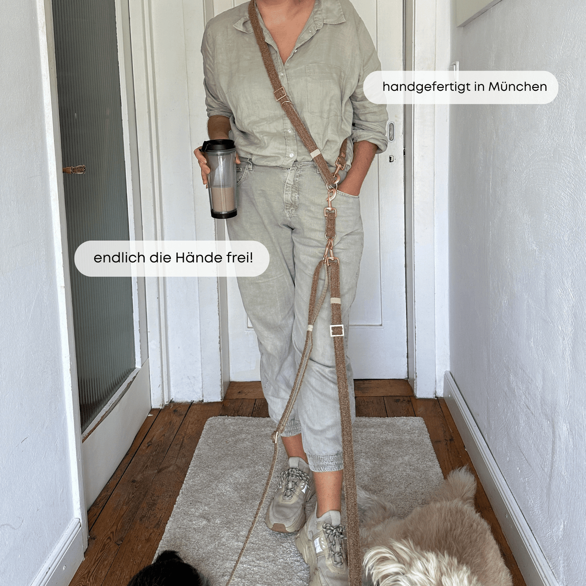 ESSENTIAL Leine TEDDY tan