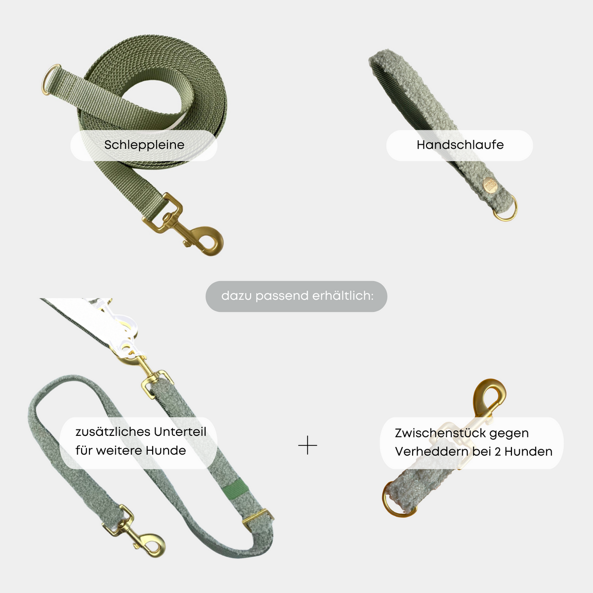 ESSENTIAL leash TEDDY tan
