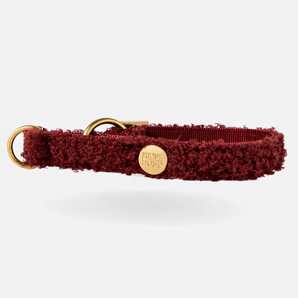 Zugstopp Halsband TEDDY wine