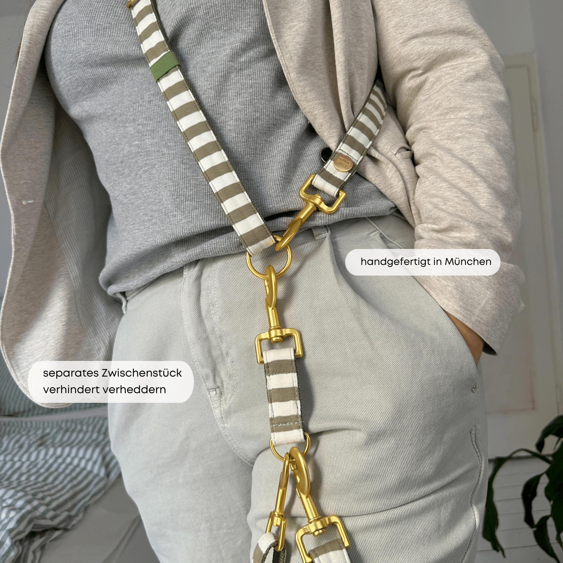 ESSENTIAL ADDITIONAL leash LIDO olive