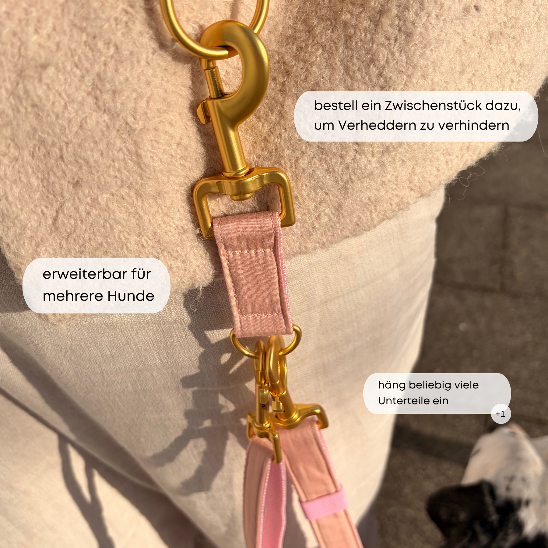 ESSENTIAL ADDITIONAL leash BASIC tan