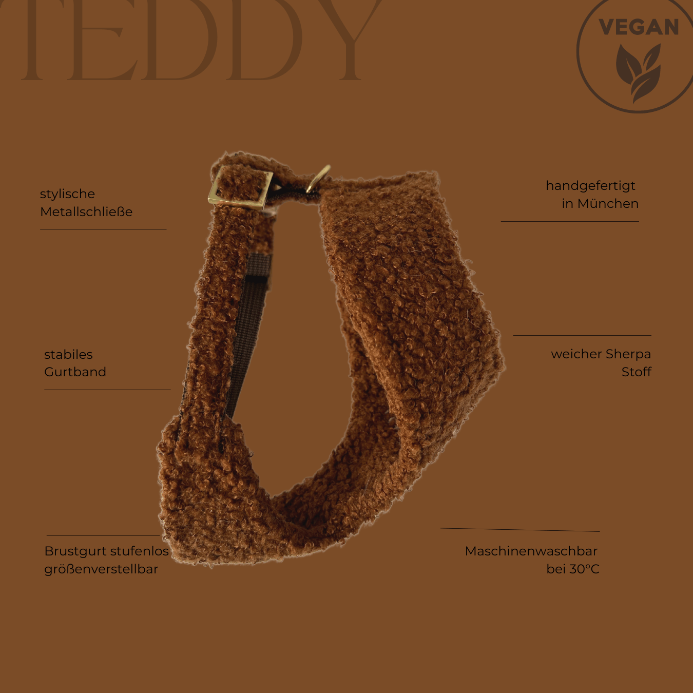 TEDDY caramel soft harness