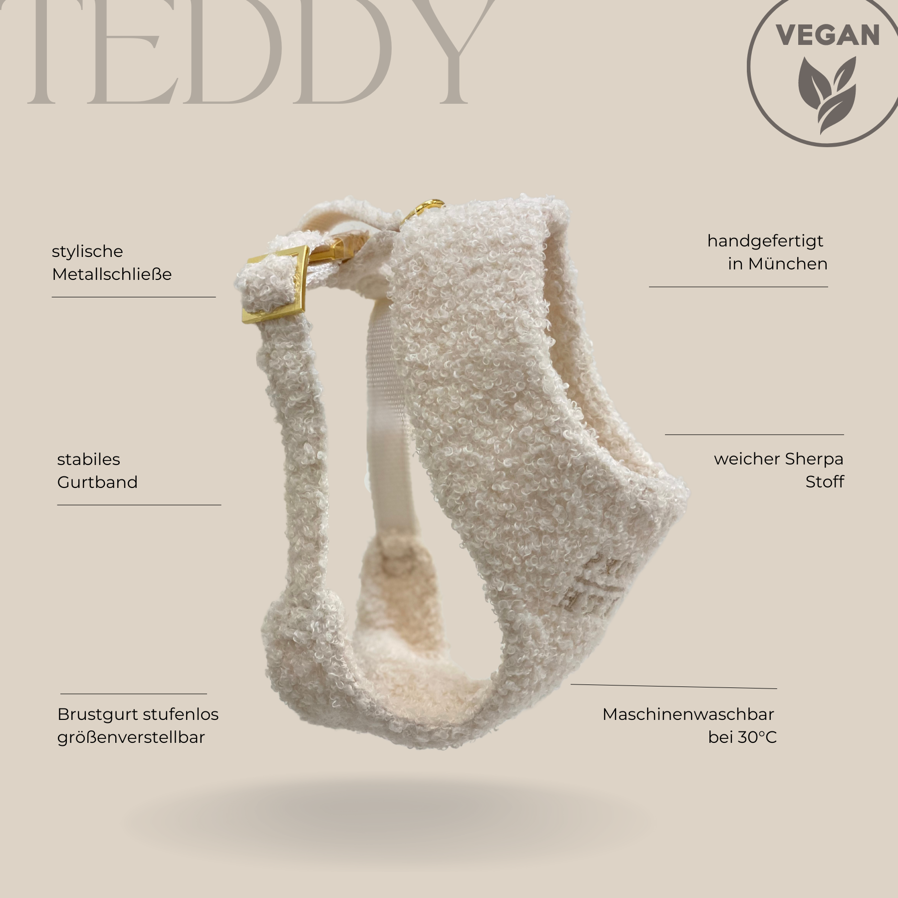 Softgeschirr TEDDY cream