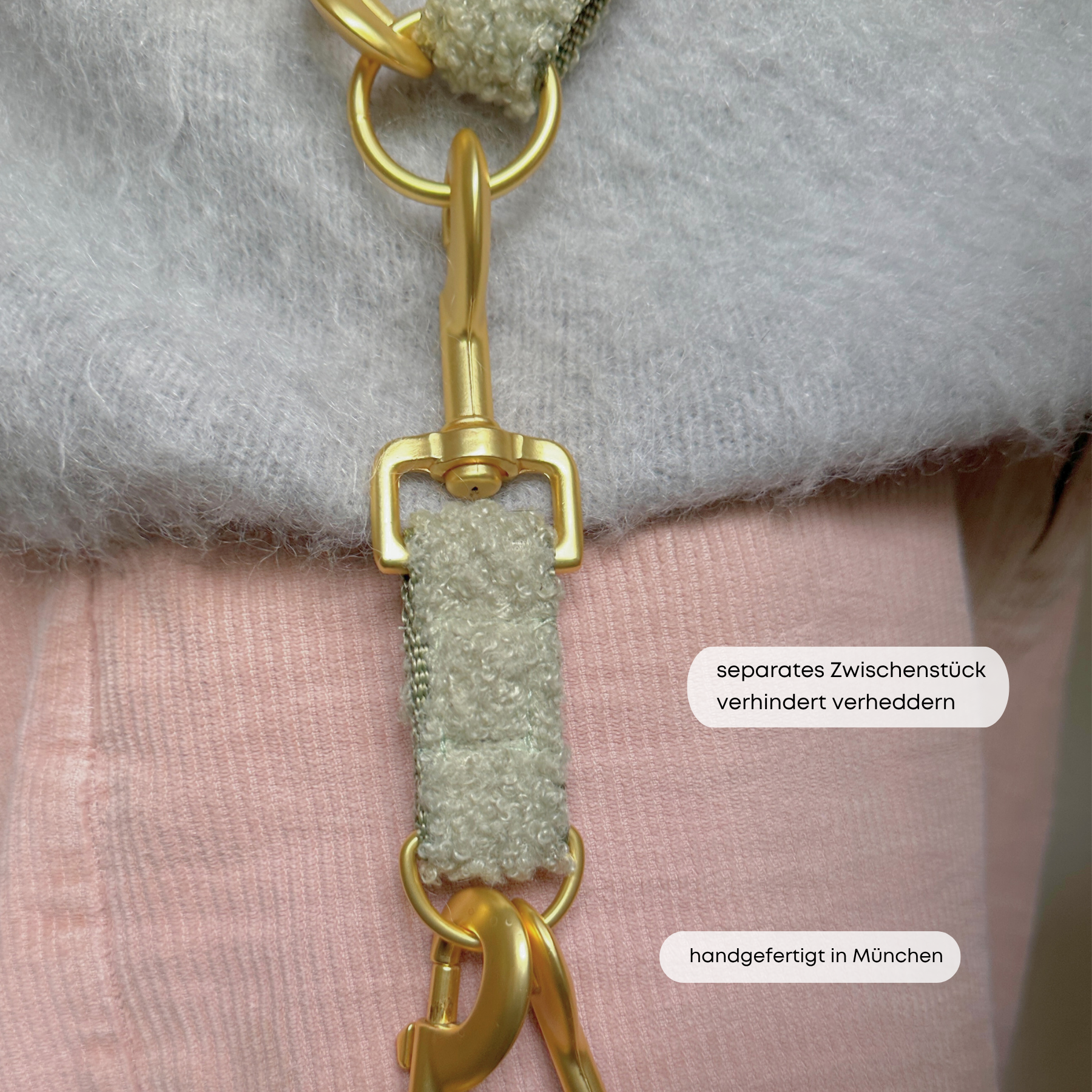 ESSENTIAL additional leash TEDDY tan
