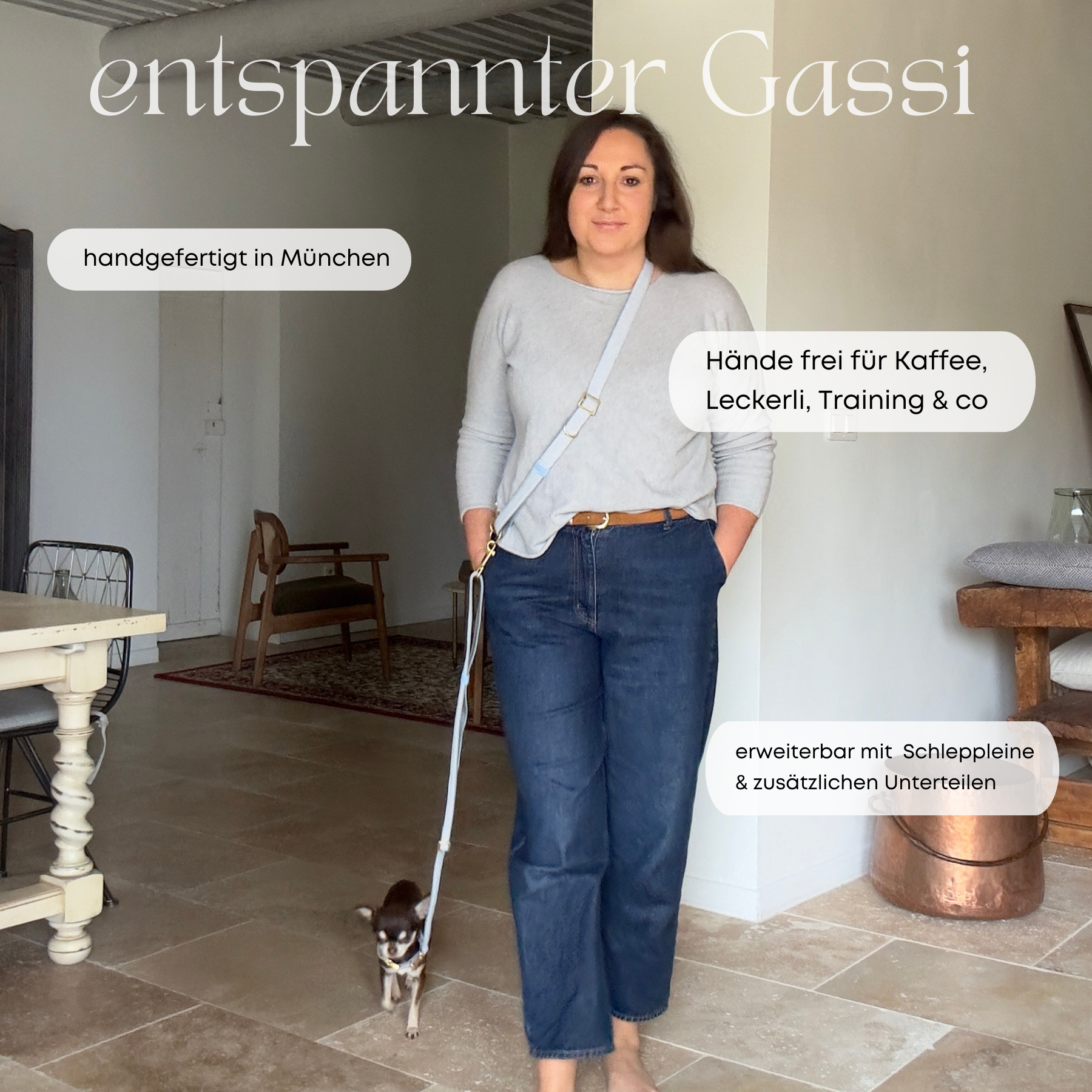 ESSENTIAL leash BASIC tan