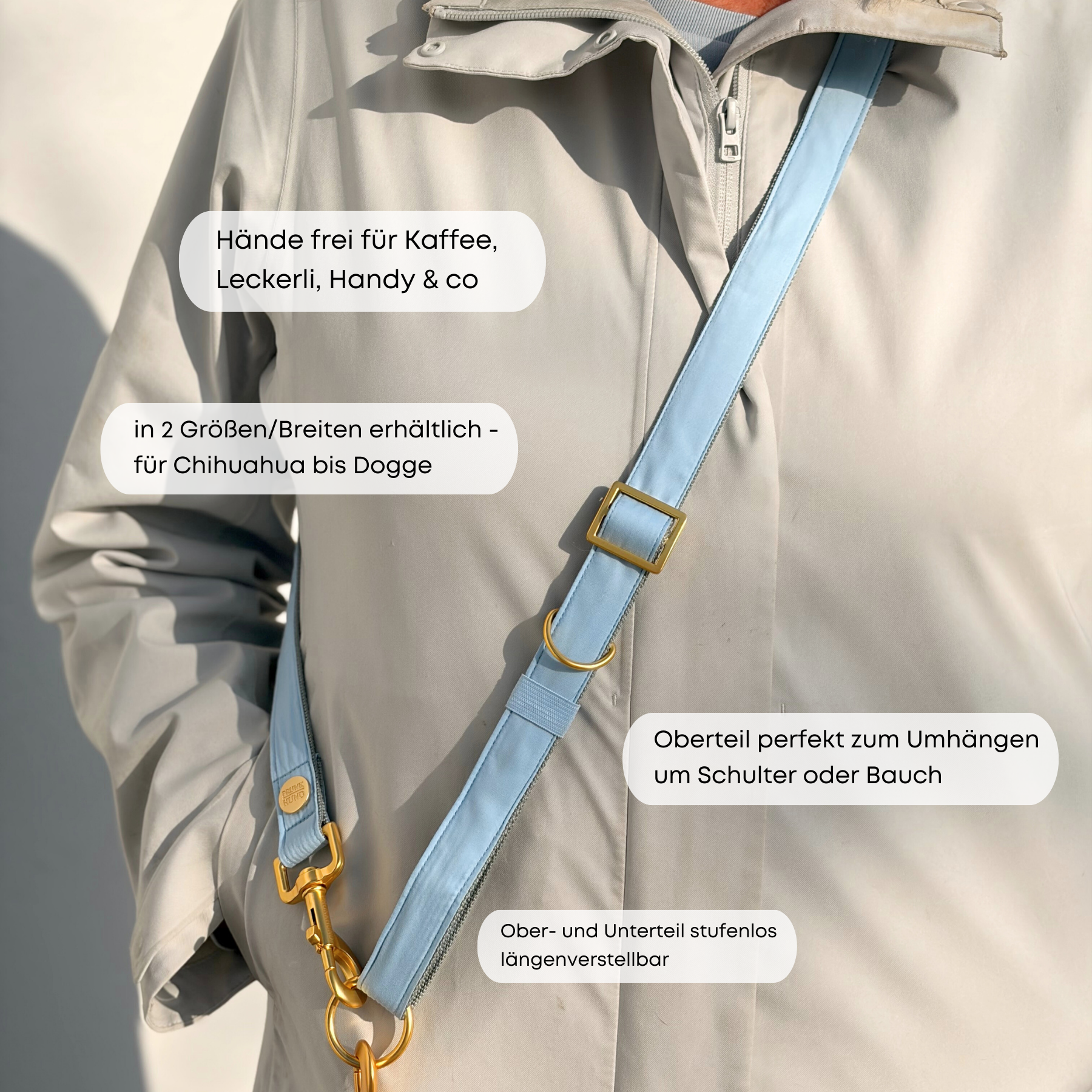 ESSENTIAL leash BASIC tan