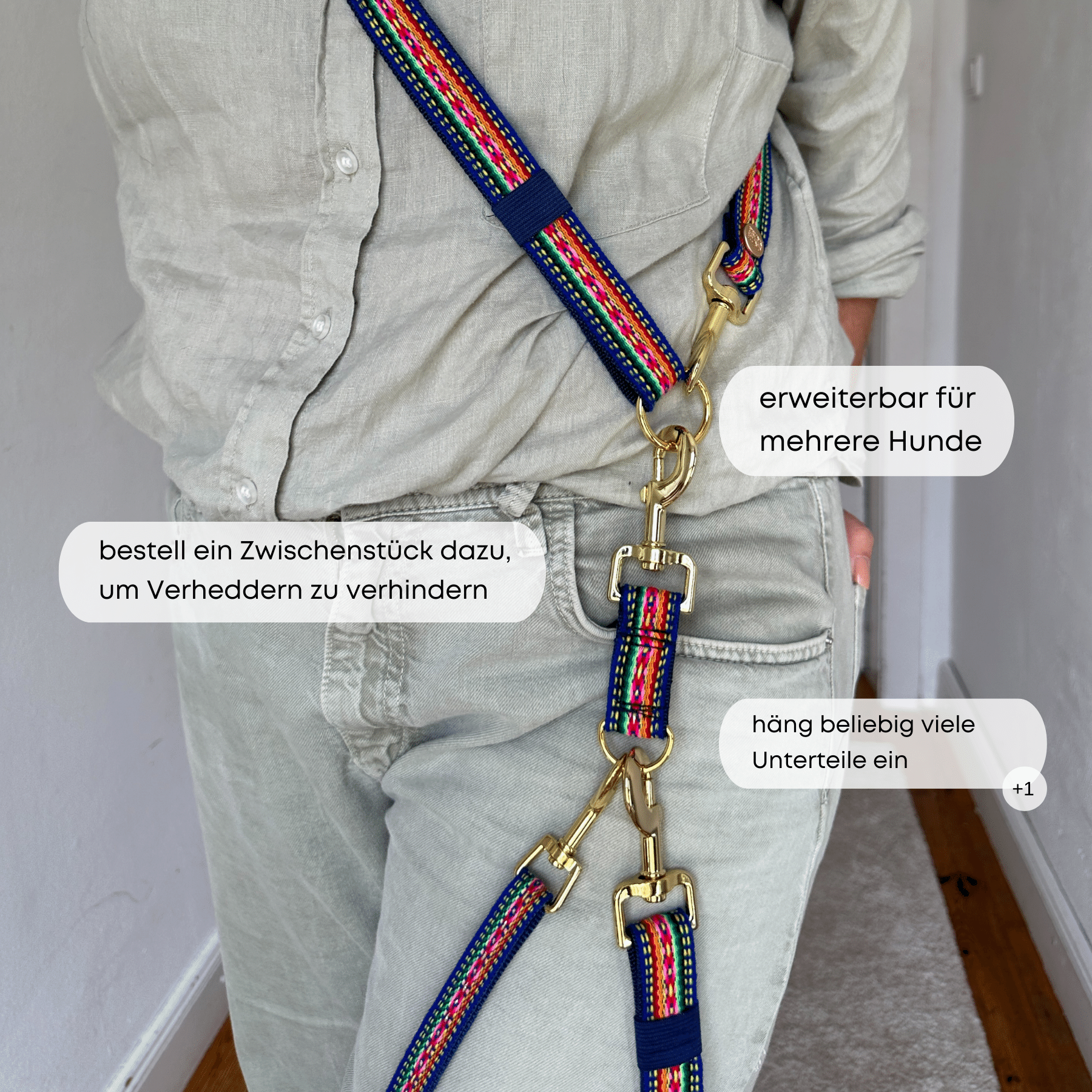 ESSENTIAL additional leash IBIZA blue