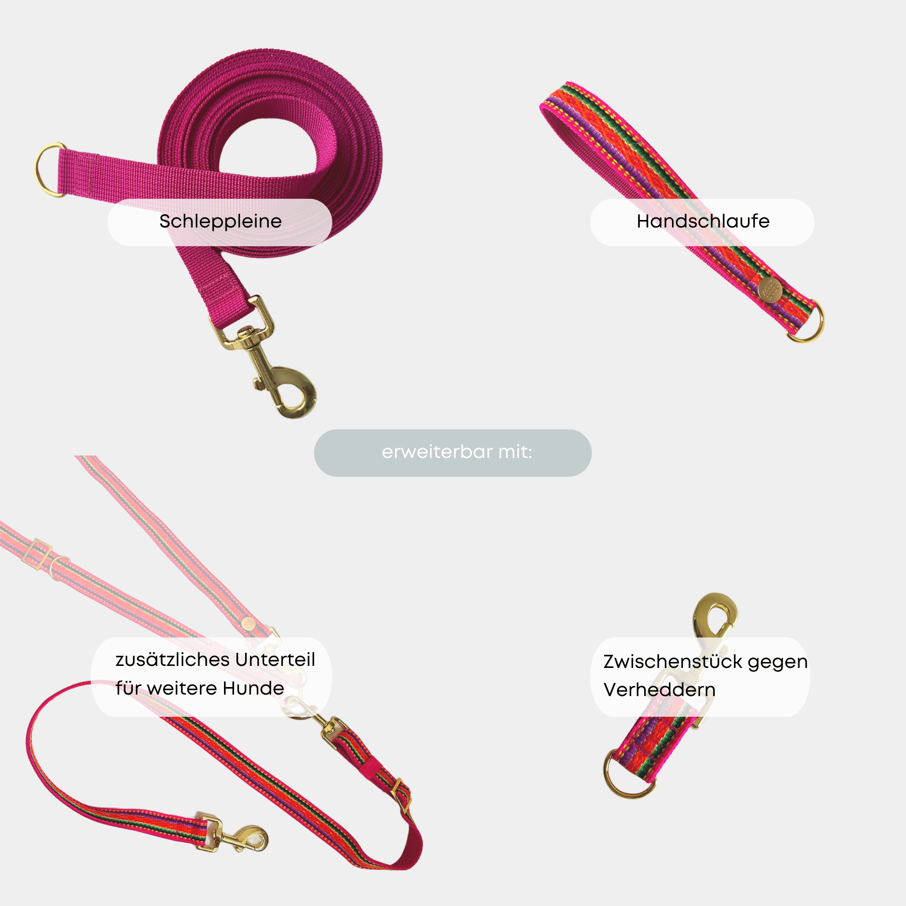 ESSENTIAL leash IBIZA pink 