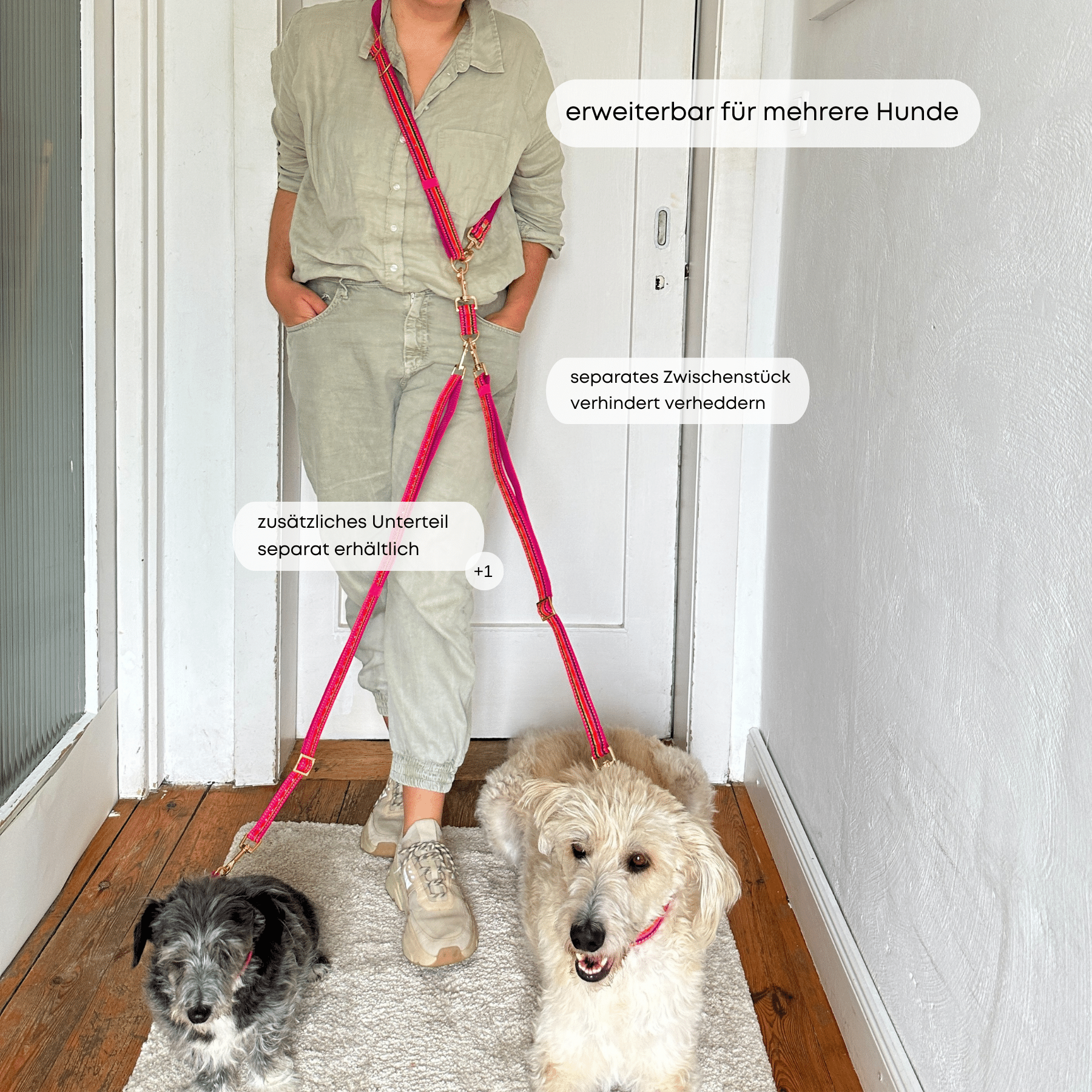 ESSENTIAL additional leash IBIZA pink