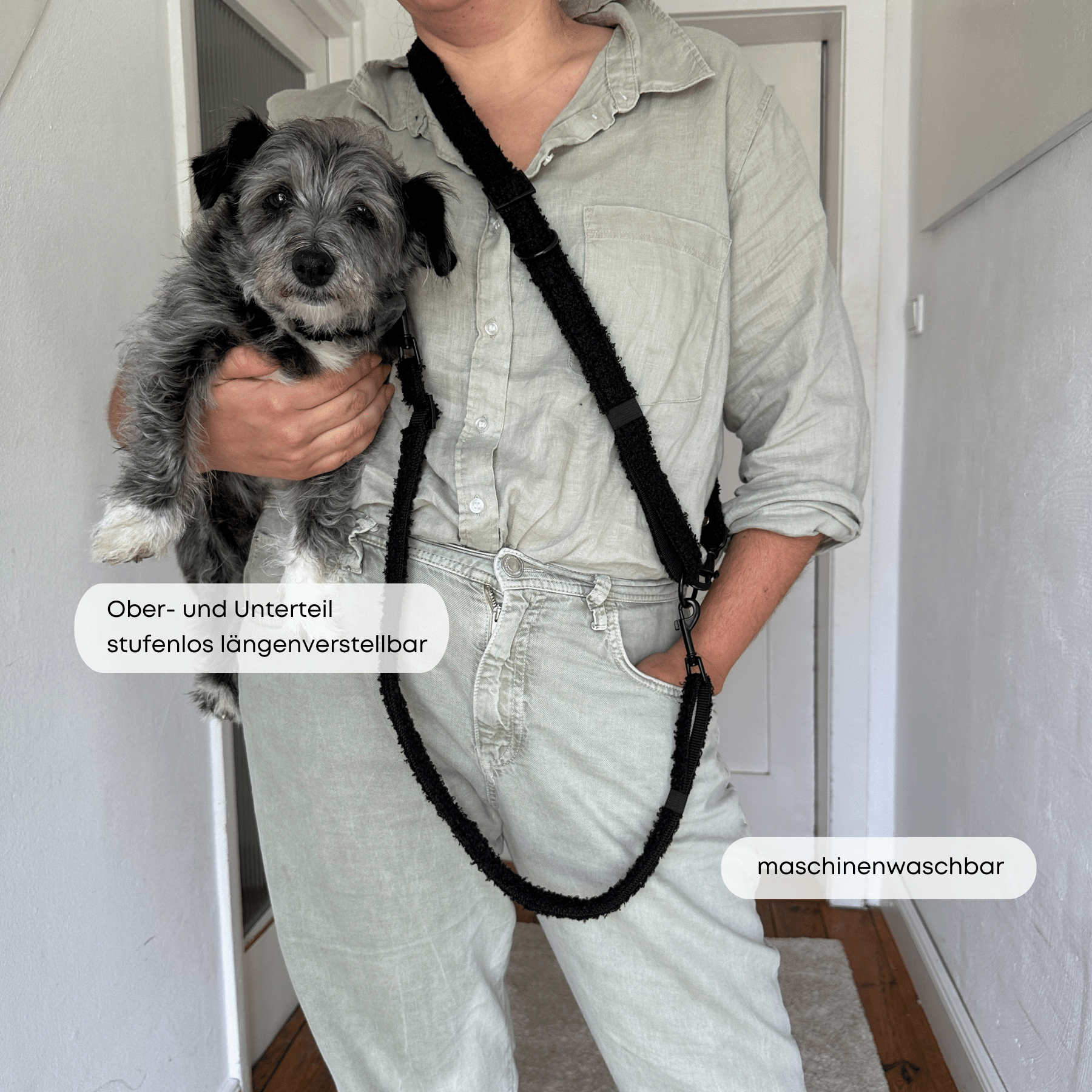 ESSENTIAL Leine TEDDY black