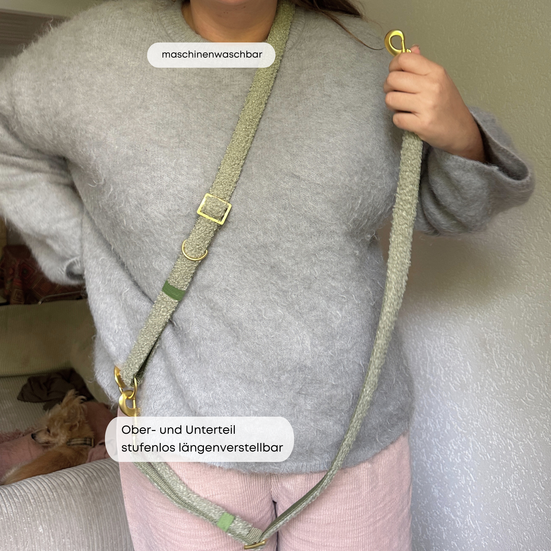 ESSENTIAL leash TEDDY tan