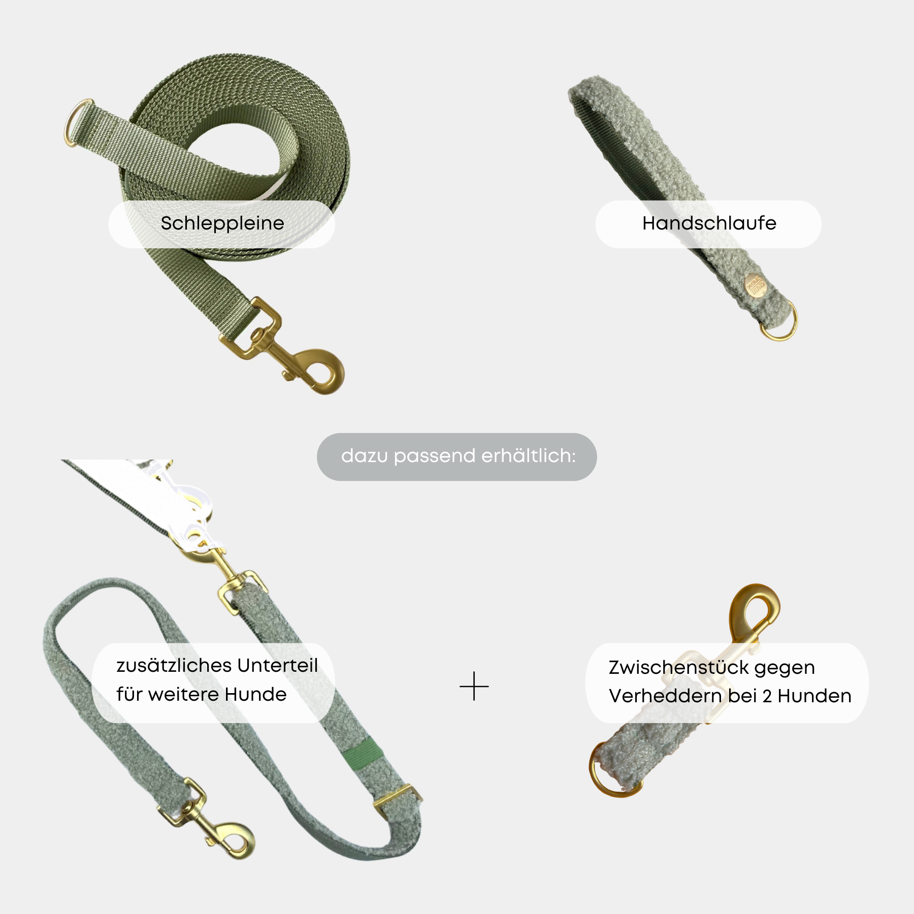 ESSENTIAL leash TEDDY tan
