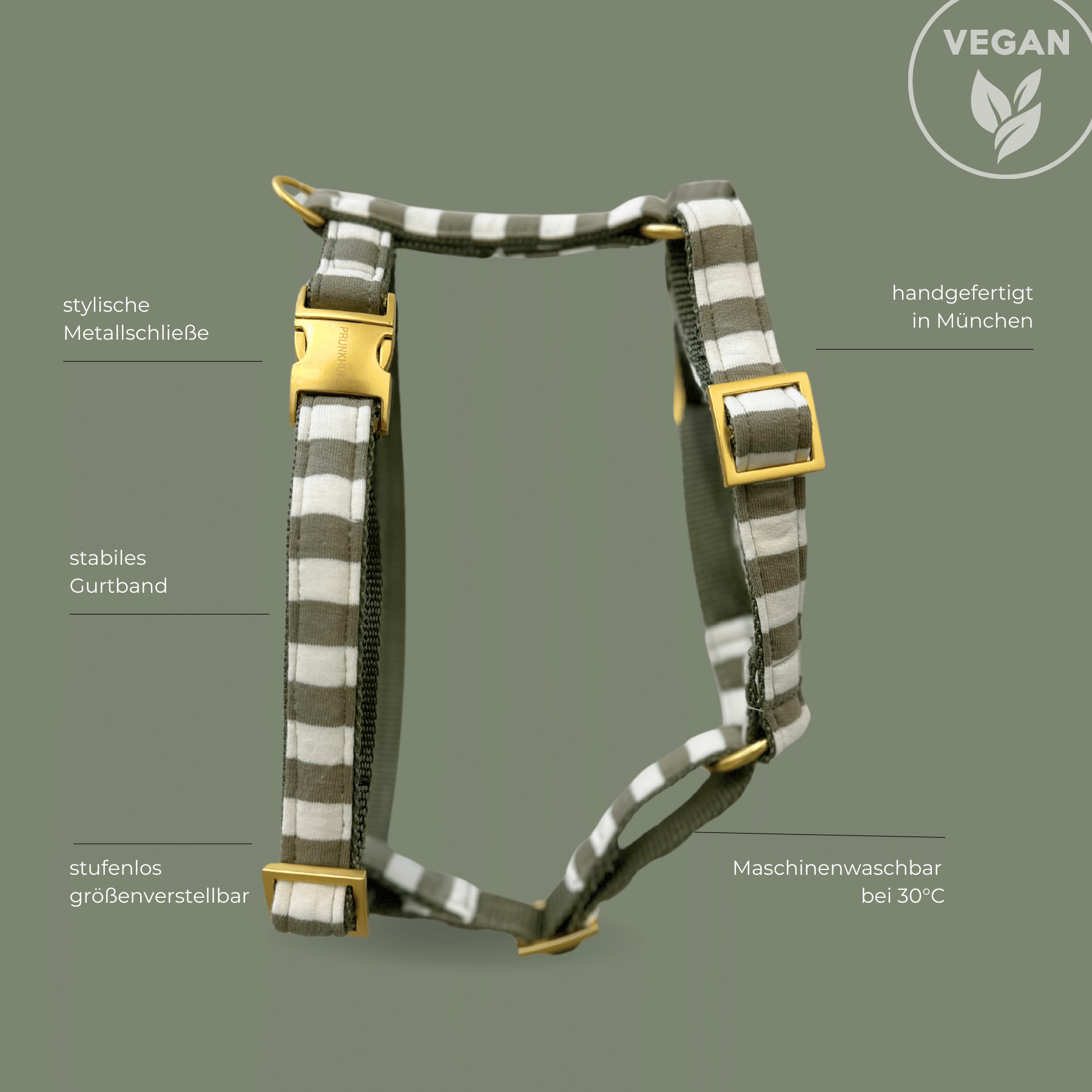 LIDO OLIVE DOG HARNESS