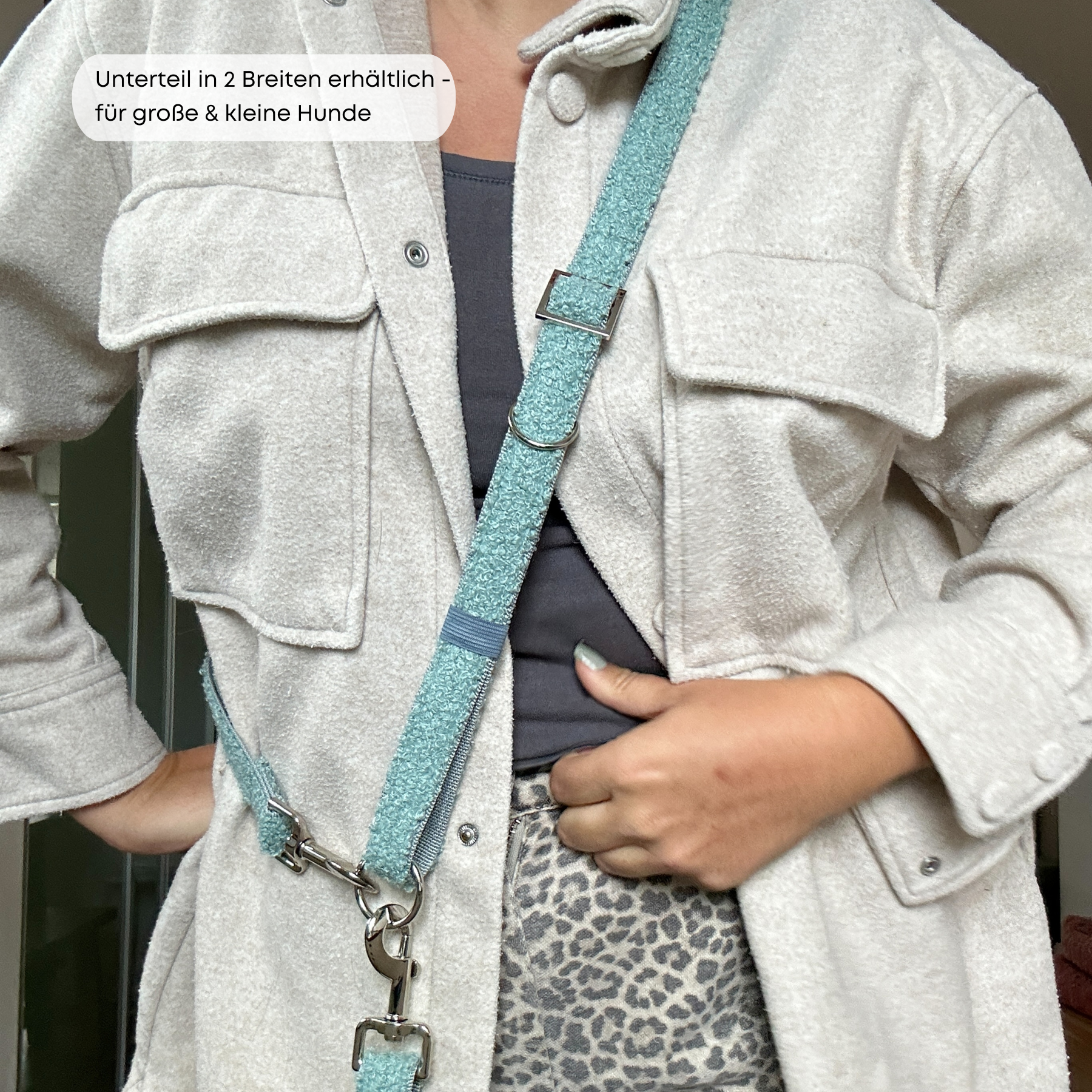 ESSENTIAL leash TEDDY mint