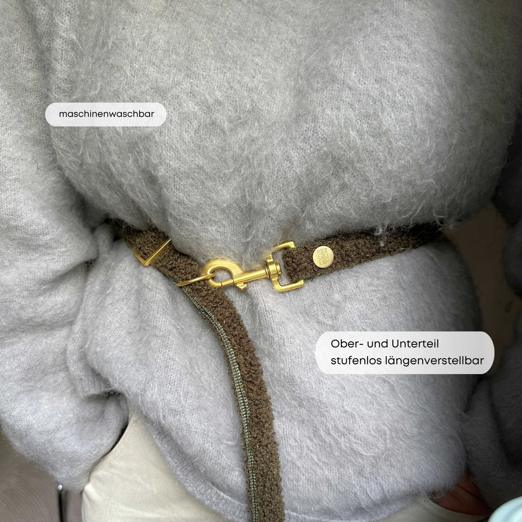ESSENTIAL Leine TEDDY moss