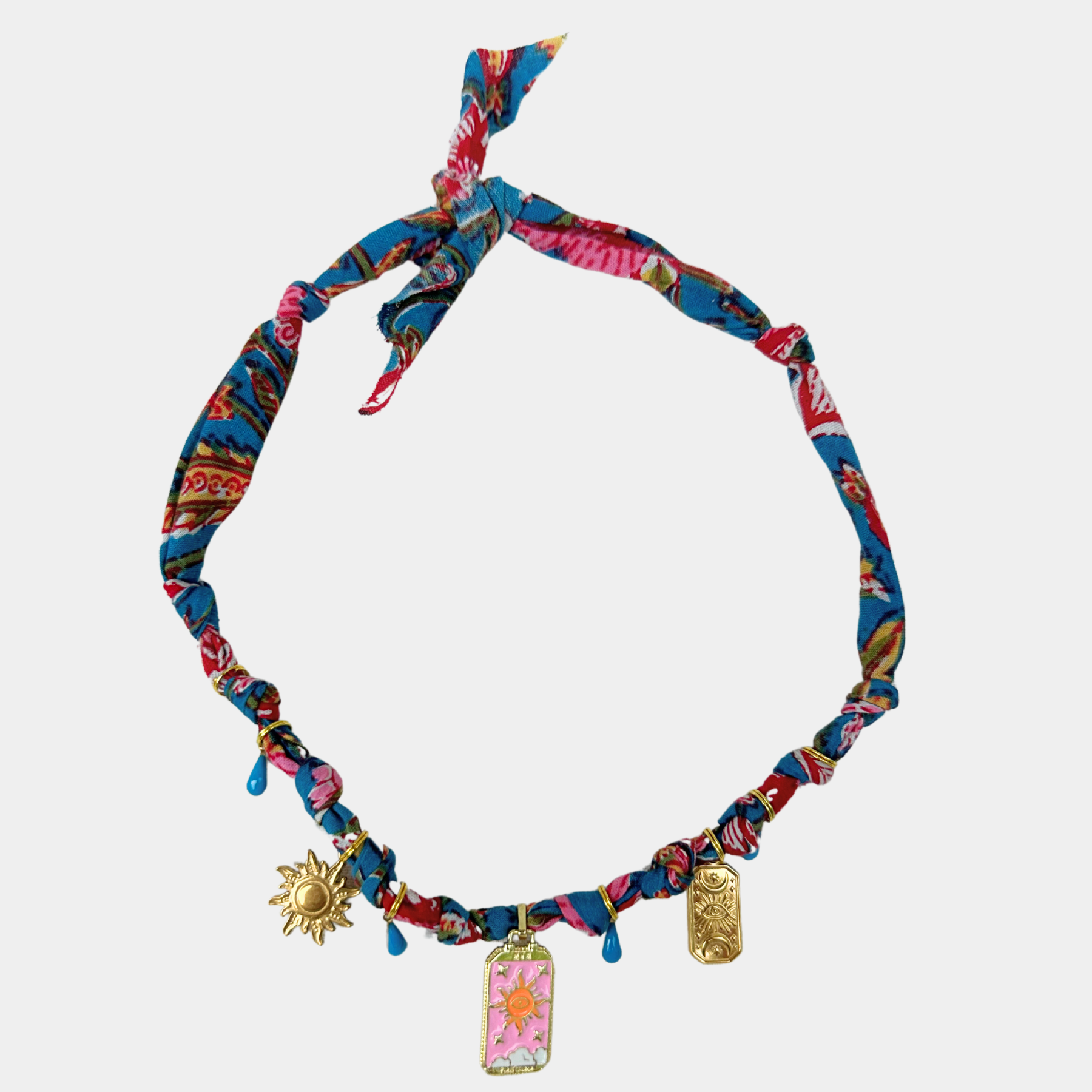 necklace GOA aqua