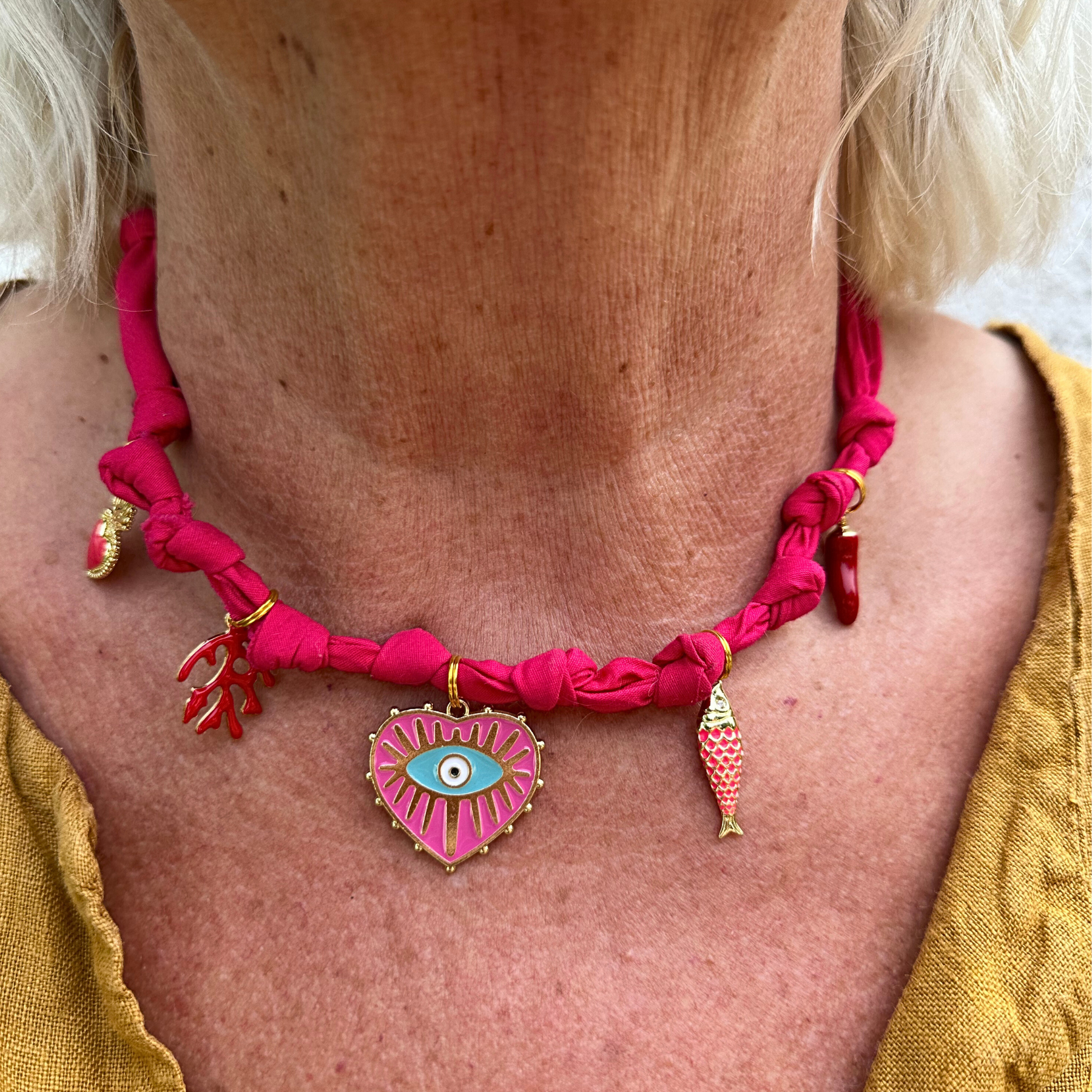 necklace GOA aqua