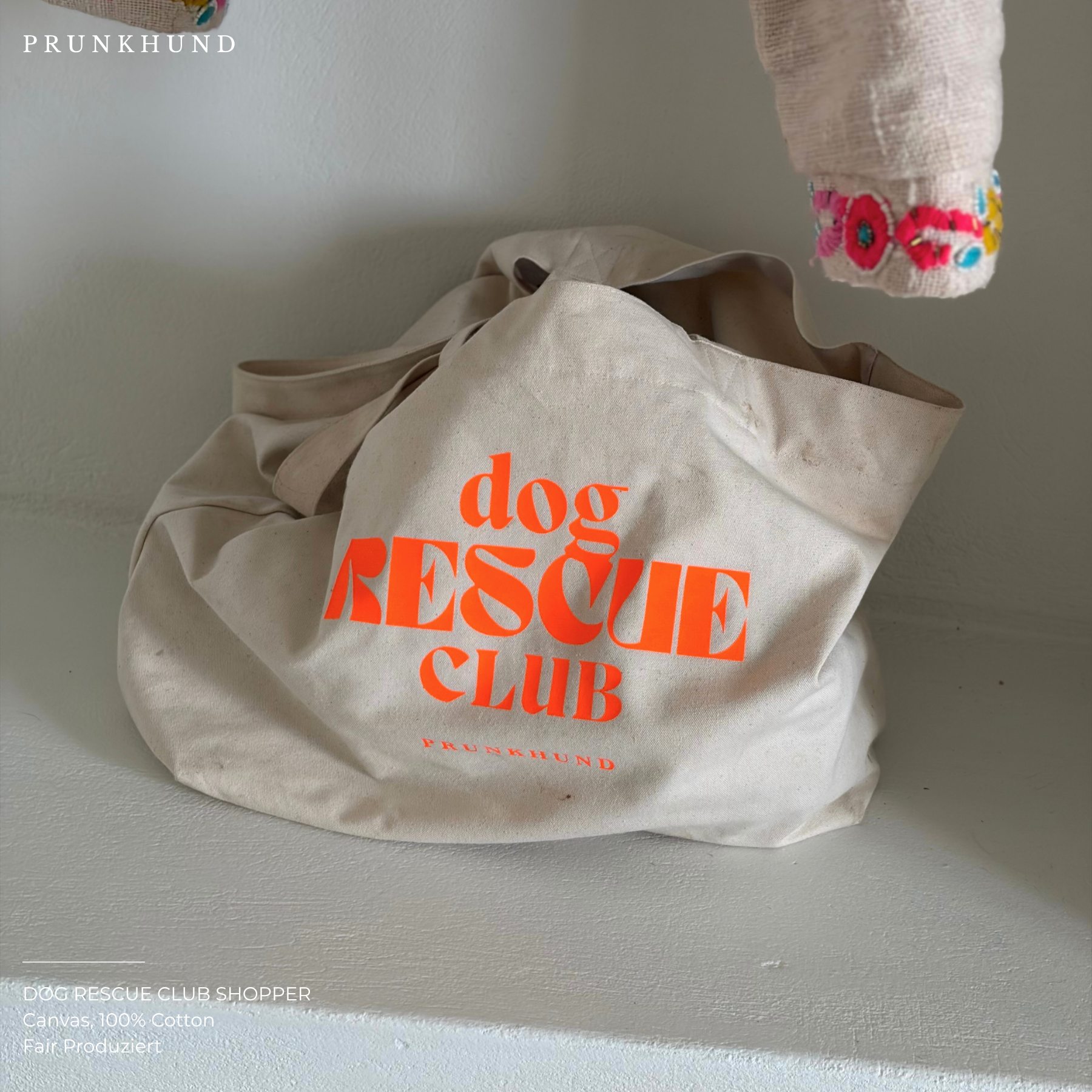 Shopper DOG RESCUE CLUB cream