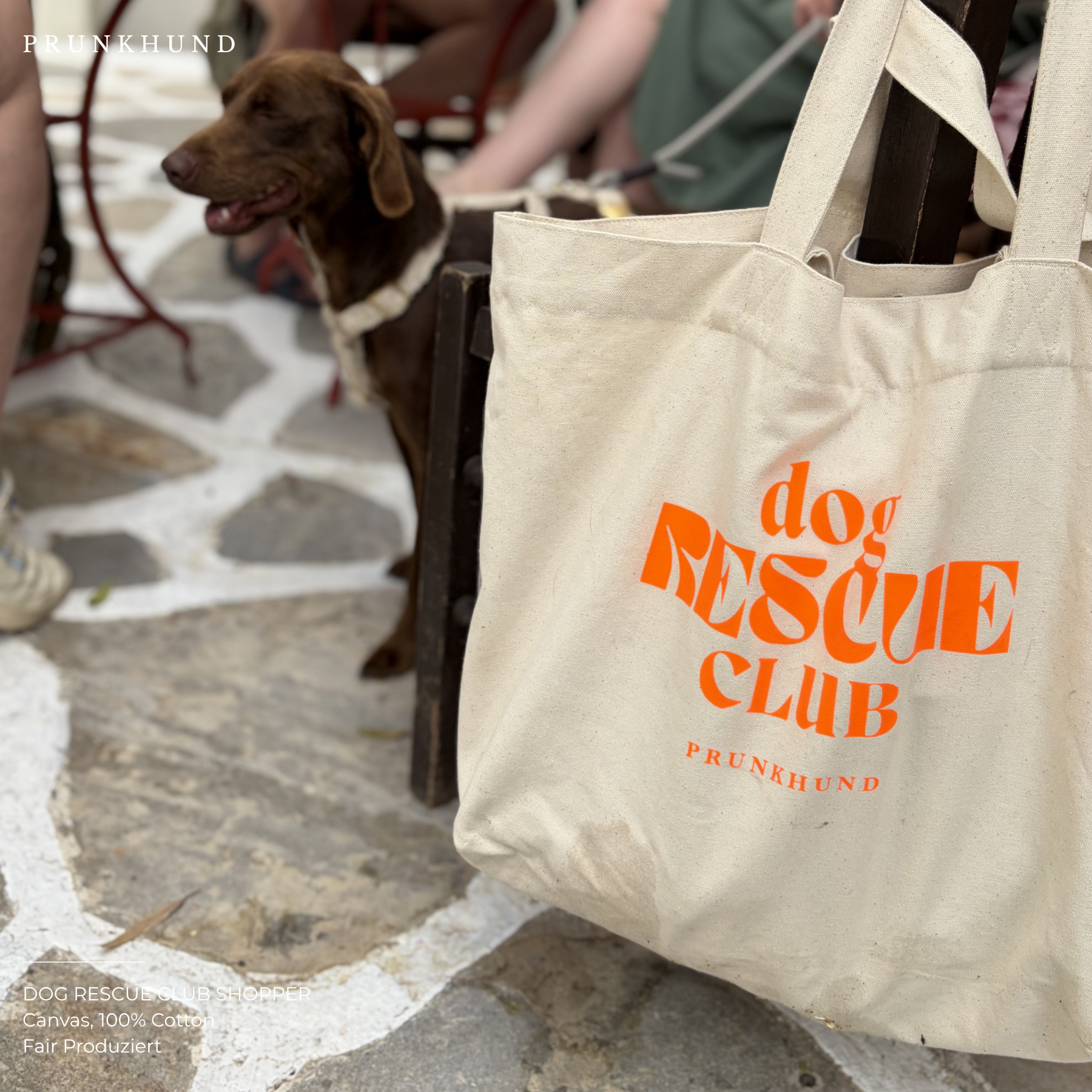 Shopper DOG RESCUE CLUB cream