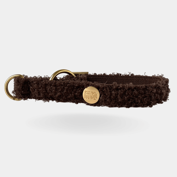 Zugstopp Halsband TEDDY mocca