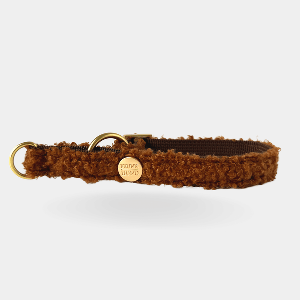 Zugstopp Halsband TEDDY caramel