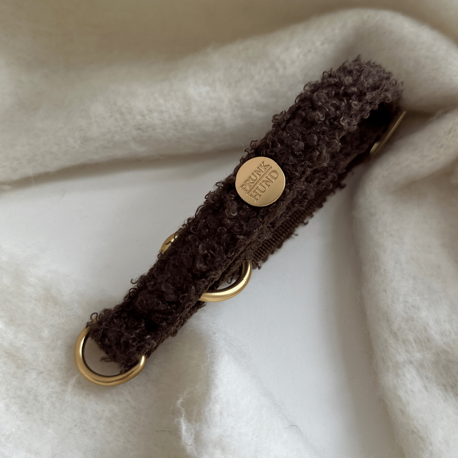 Zugstopp Halsband TEDDY mocca