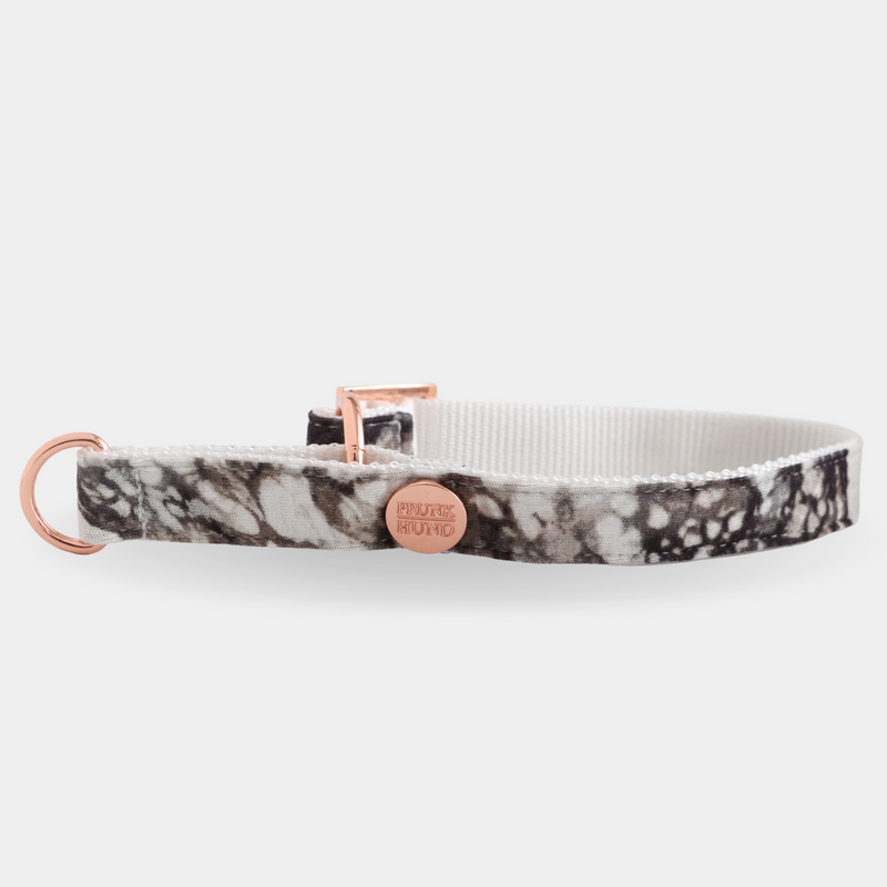 martingale collar MARBLE white