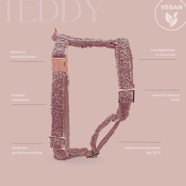 TEDDY blush dog harness