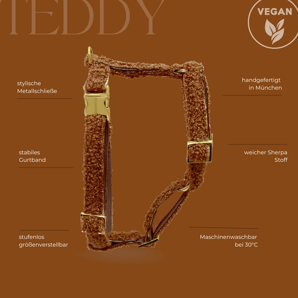 TEDDY caramel dog harness