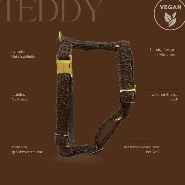 TEDDY mocca dog harness